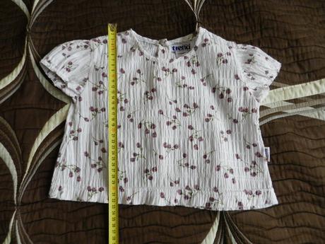 Tričko-halenka krátký rukáv s růžičkami, tulec trend,98