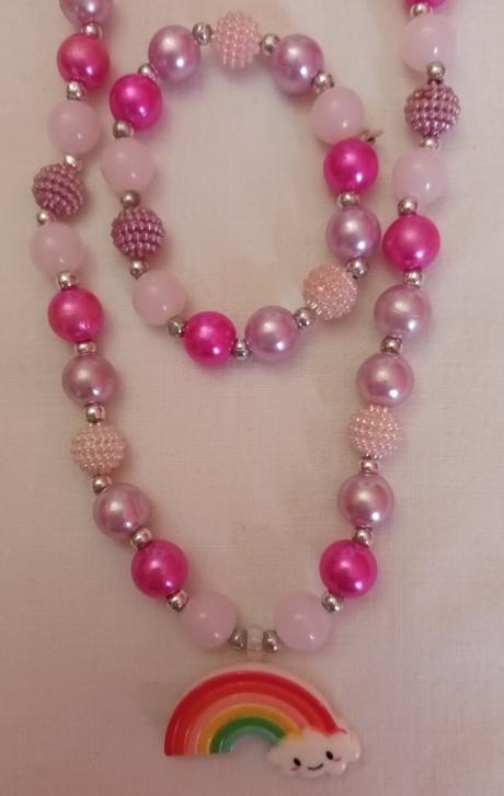 Dívčí korálky duha sada,