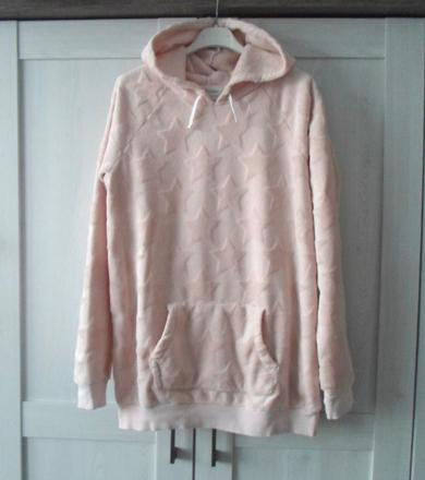Růžová mikina mikinka s kapucí, h&m,158