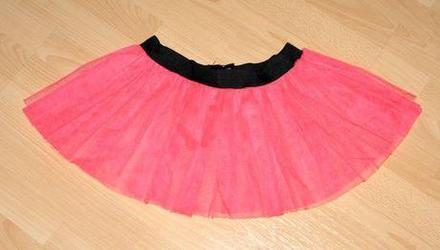 Růžová tylová sukýnka styl tutu vada, 