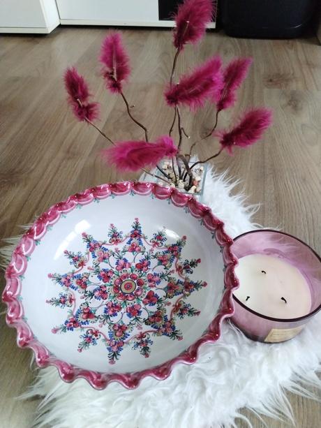 Originální zdobená keramická mísa, 