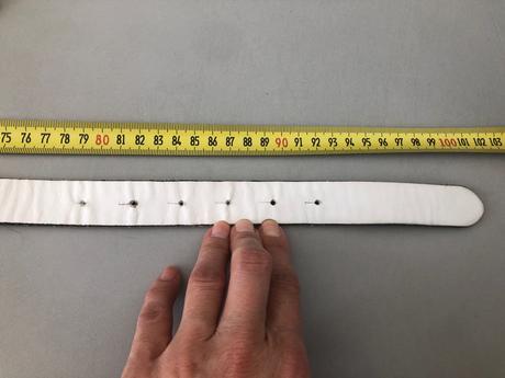 Pásek bílý kožený coccinelle vel s, m vel 90cm, coccinelle