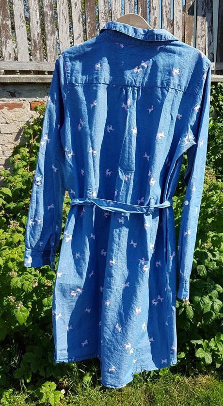 M103	dívčí košilové šaty jednorožci vel. 140, l.o.g.g.,140