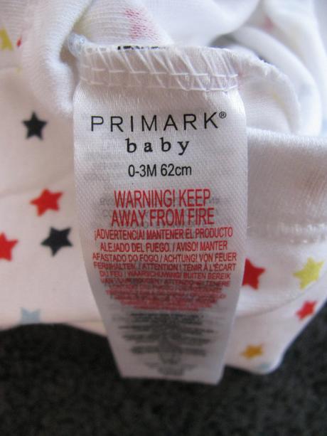 Bílé bavlněné body s hvězdičkami 0-3 měs., primark,62