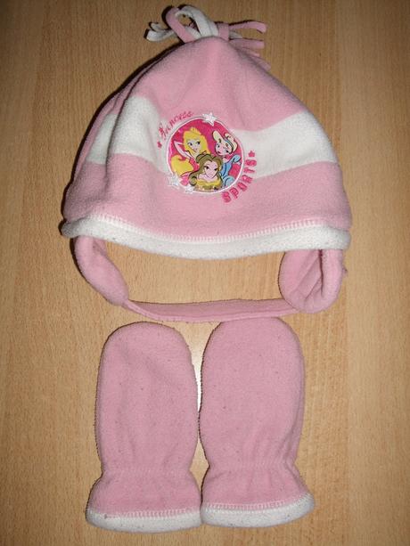 Čiapka + rukavice disney princess  2-5 rokov, disney,92