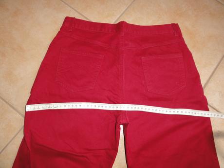 Kalhoty sytě červenorůžové, m