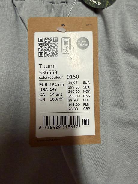 Kalhoty reima tuumi-šedé velikost 164 nové, reima,164
