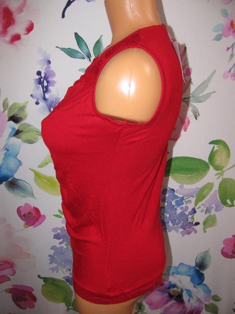 Letní elastická červená halenka, cherokee,164