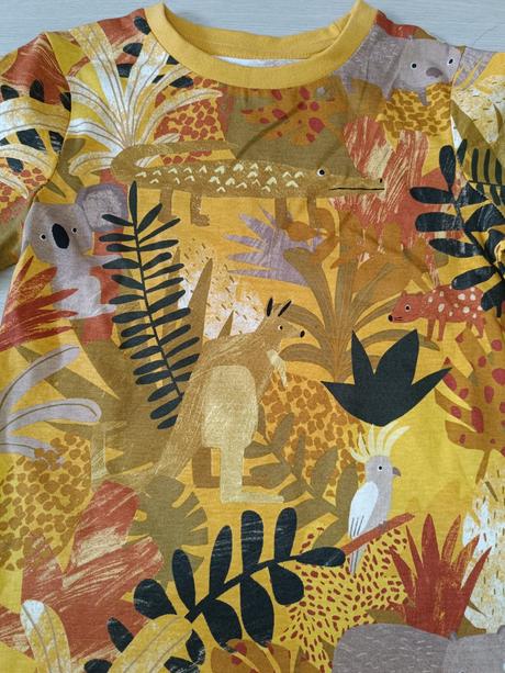 Žluté tričko se zvířátky 86 tu, tu,86