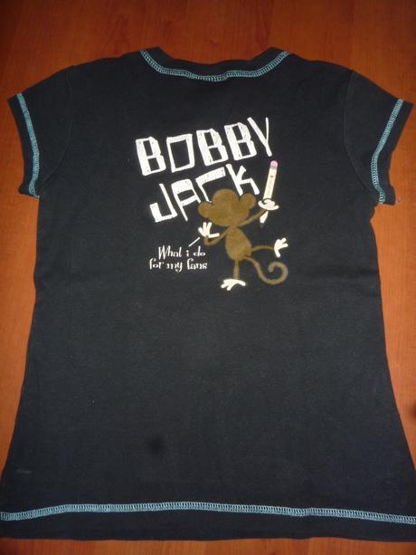 Černé triko s opicí vel. 140, 140