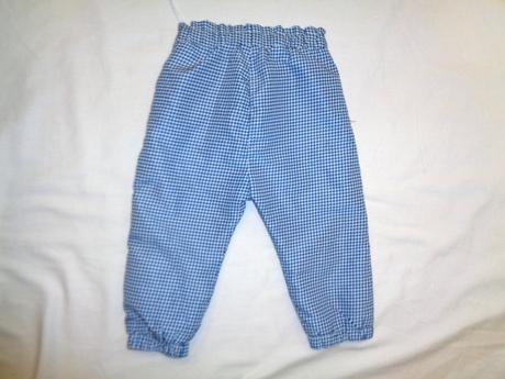 Luxusní modrobílé kostičkované zateplené kalhoty, ergee,86