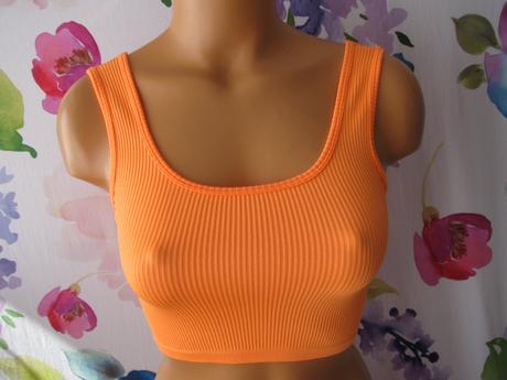 Dámské, dívčí žebrované crop top tričko, 32