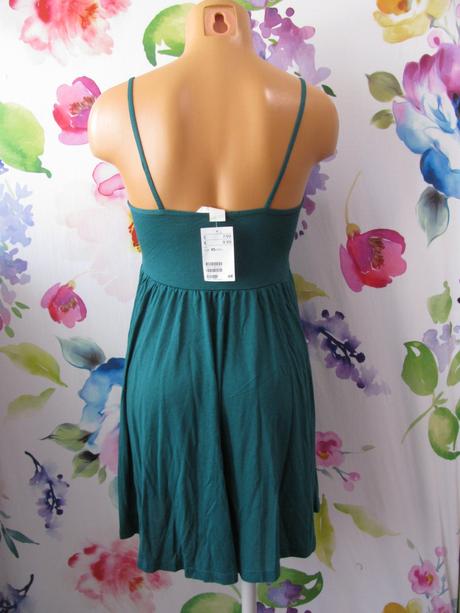 Tyrkysové letní mini šaty h&m, h&m,xs