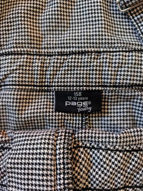 Laclová sukně šatovka kohoutí stopa 158/164, takko,164