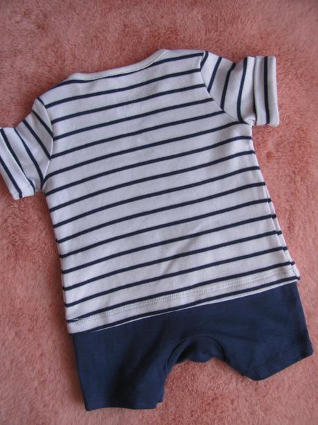 Letní bavlněné modro bílé body se žirafou, f&f,56