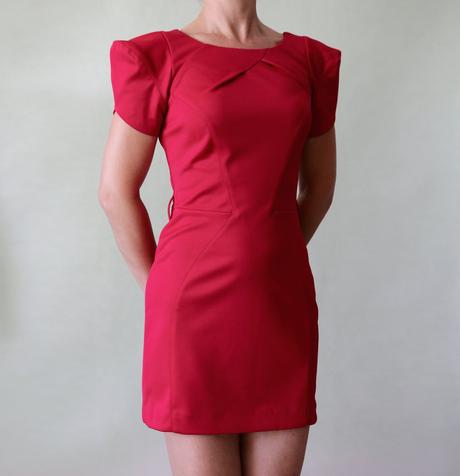 Červené minišaty -origami styl river island vel.34, river island,xs