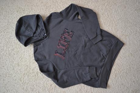 Tmavě šedá mikina s kapucí - klokanka - s, sinsay,s