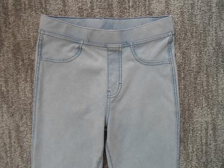 Modré legíny tregíny džegíny kalhoty skinny, h&m,164