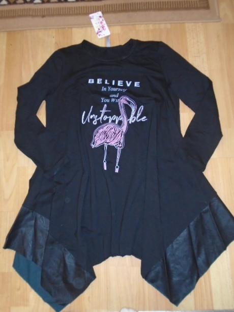 Šaty mikinové plameňák vel uni, 40 / 42