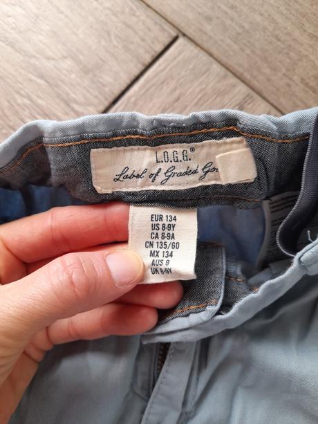 Slabé plátěné kalhoty zn. hm, vel. 134, h&m,134