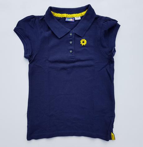 G362 dívčí polotriko s krátkým rukávem kytka v.110, lupilu,110