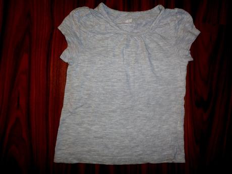 Šedé melírované tričko z organické bavlny, h&m,92