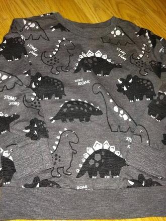 Šedá mikina s dinosaury 104 next, next,104