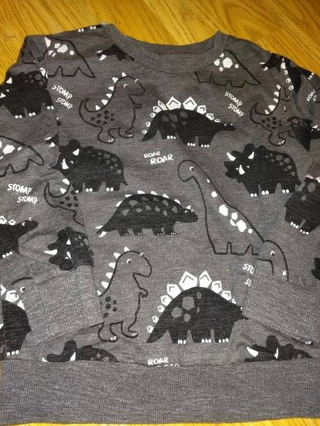 Šedá mikina s dinosaury 104 next, next,104