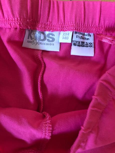 Ruzove 3/4 leginy 134/140, kids,134