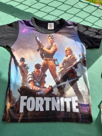 Černé tričko fortnite s obrázkem, 128