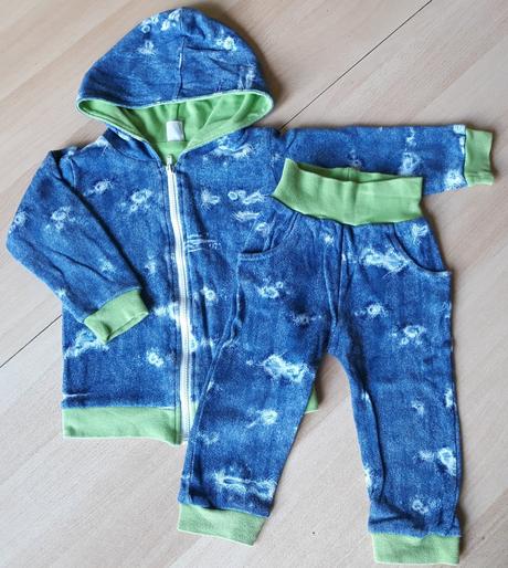 Mikina s tepláčky ala jeans  80/86, 86