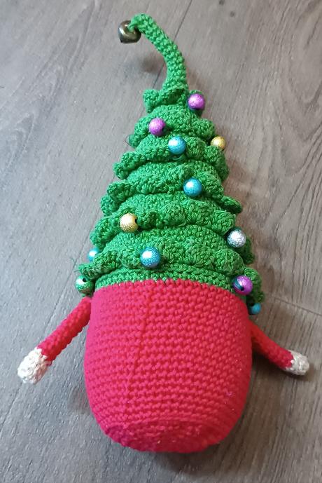 Vánoční set - háčkovaný skřítek, plyšový sob, 