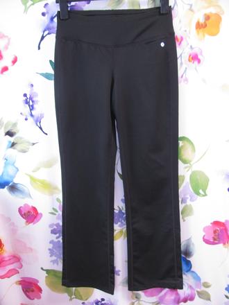 Přiléhavé elastické černé sportovní kalhoty, tchibo,s