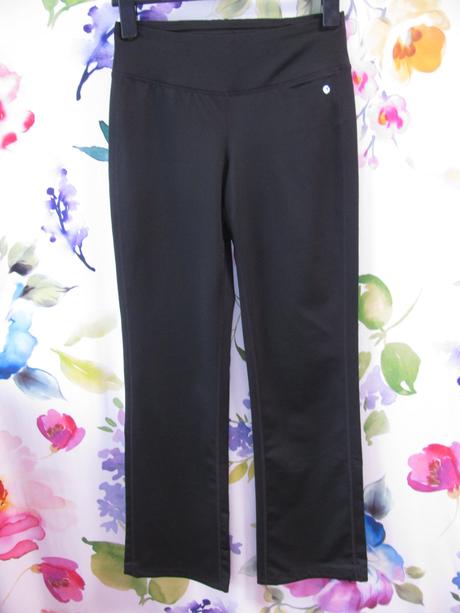 Přiléhavé elastické černé sportovní kalhoty, tchibo,s