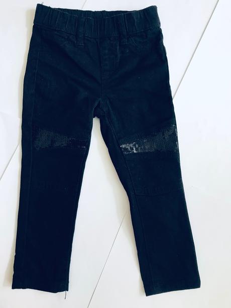 Kalhoty černé s flitri - v.86/92, kiki&koko,92