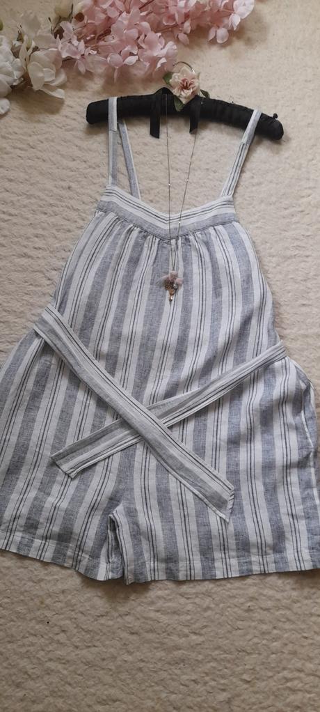 F&f lněný overal s kapsami a páskem, f&f,40