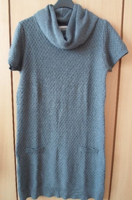 Šedý svetr svetřík rolák roláček dlouhý delší, c&a,m