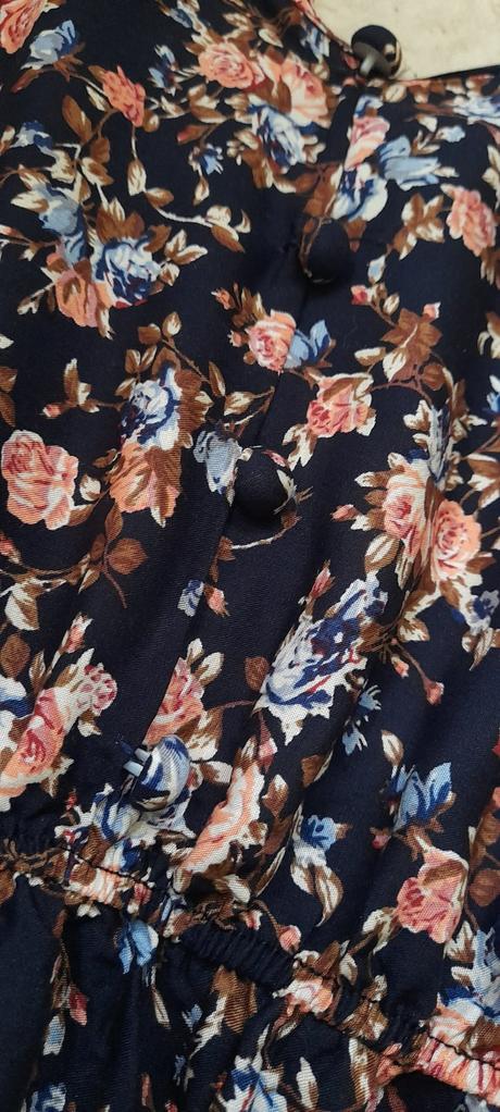 Květinové dlouhé šaty s páskem, l