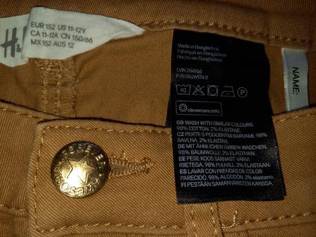 Béžové elastické kraťasy, h&m,152