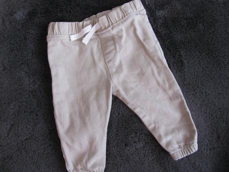 Pružné béžové džínové kalhoty v pase do gumy m&s, marks & spencer,68