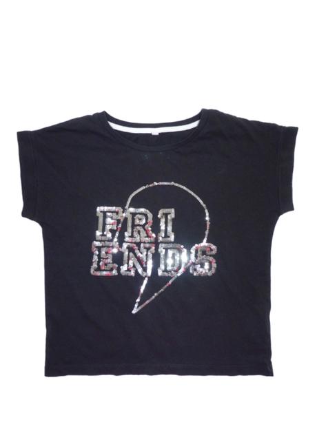 Bavlněné tričko vel.134, jako nové, flitrová aplik, george,134