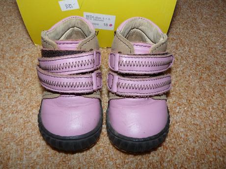 Kožené boty 18, beda,18