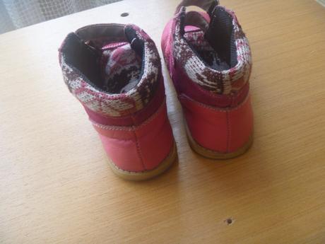 Růžové koženkové barefoot kotníčkové boty vel. 31, 31