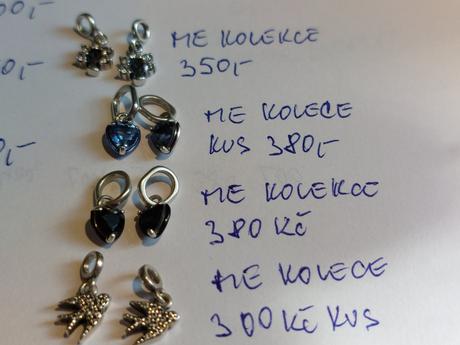 Přebytky přívěšku a korálku, pandora