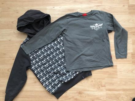 Mikina a tricko sede s lebkou 116-122-128, 122