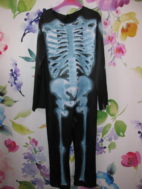 Kostým - overal kostlivec halloween,