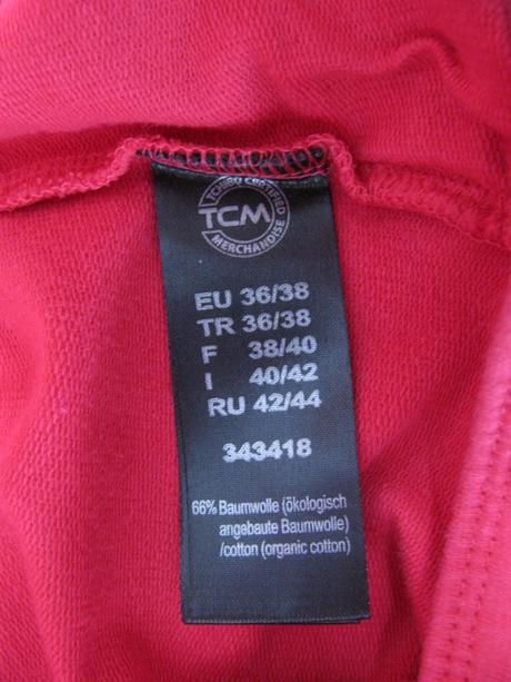 Bavlněné malinovo červené šortky,teplákovina, tcm,38