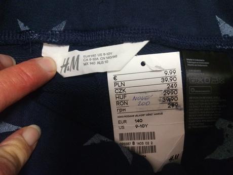 Teplaky, h&m, vel 134/140, nové, h&m,134