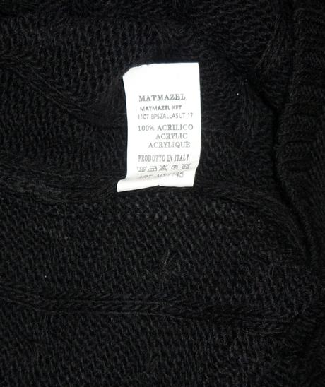 Černé svetrové šaty matmazel, s