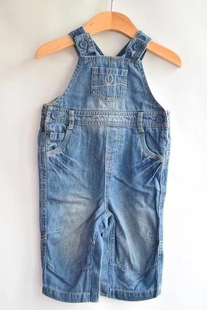 Džíny s laclem vel. 6 - 9 m, marks & spencer,74